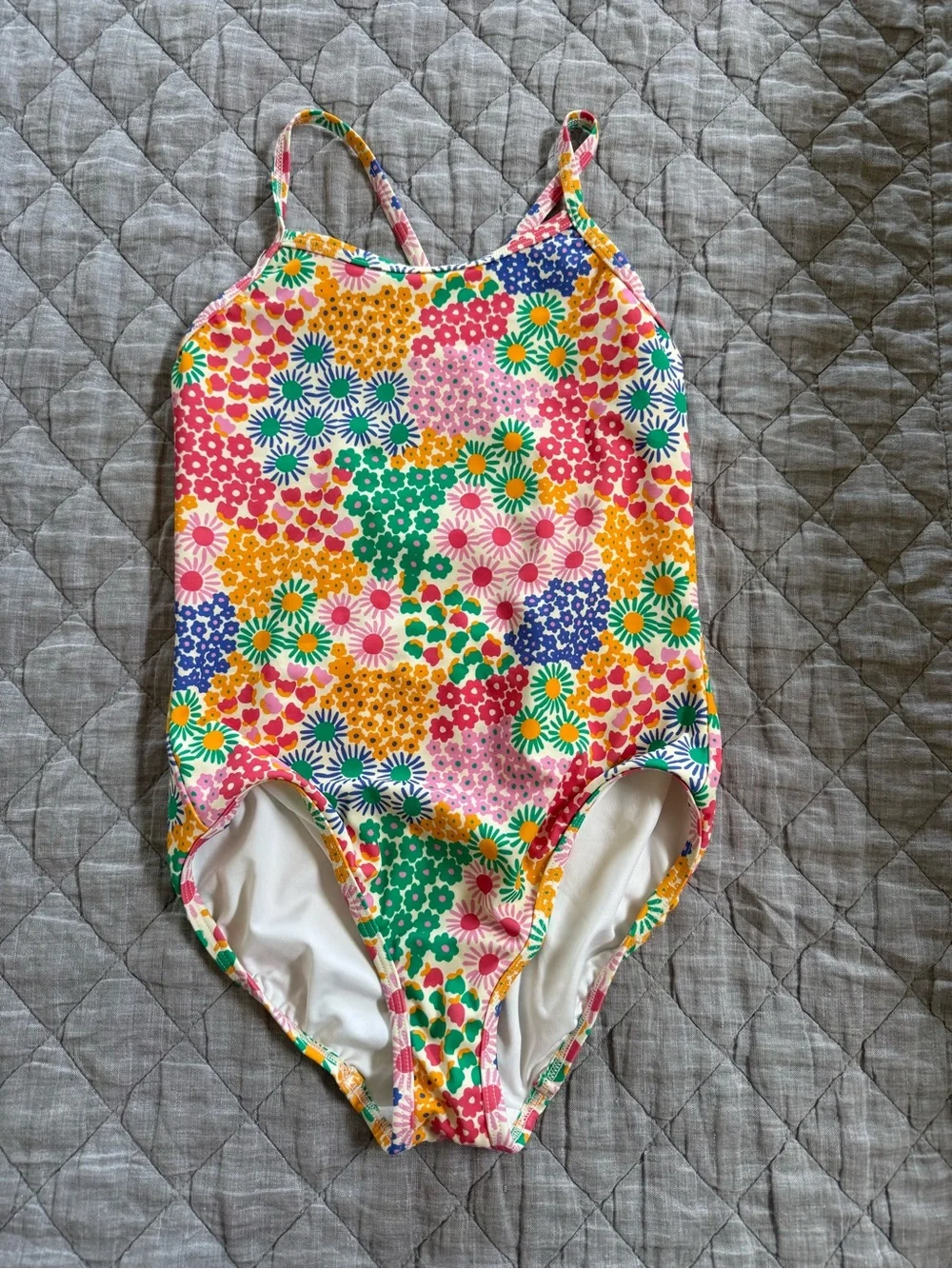 Hanna Andersson Girl Floral One-Piece Swimsuit in Multicolor